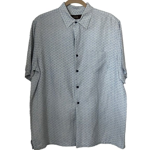 Tasso Elba Silk Linen Blend Men's Large Casual Button-Down Shirts Vacation - Picture 1 of 5